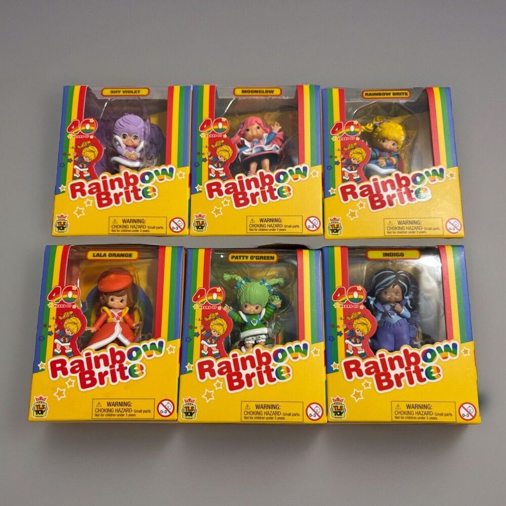 🔥RAINBOW BRITE TLS TOY 40TH ANNIVERSARY SET OF 6 MINI FIGURES BNWT🔥